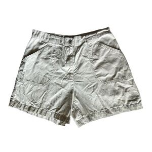 Women's khaki cargo shorts